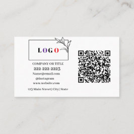 Modern Professionell för QR-Logotyp för företag Visitkort