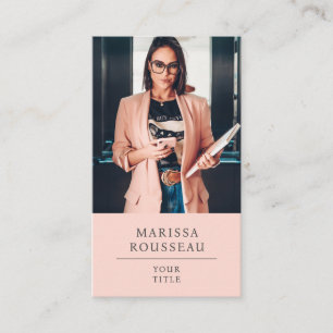 Modern Professionell för Rosa Visitkort