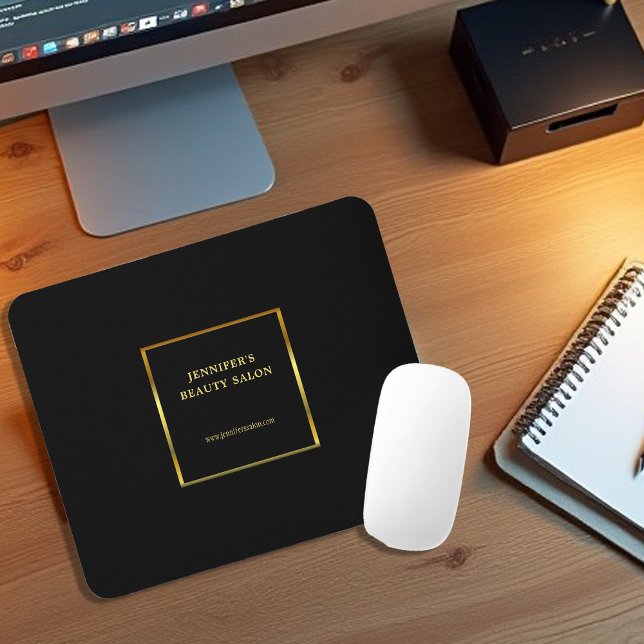 Modern professionell för säljfrämjande åtgärder fö musmatta (Modern black gold promotional professional mouse pad.)