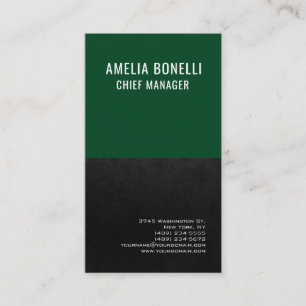 Modern Professionell Forest Grönt Grått Simple Pla Visitkort