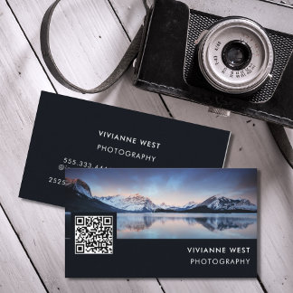 Modern Professionell Fotograf QR-kod Visitkort