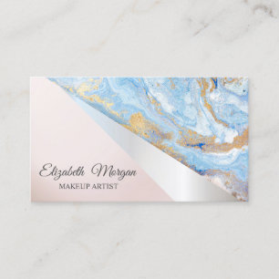 Modern Professionell Geometrisk, Marmor Rosa Guld Visitkort