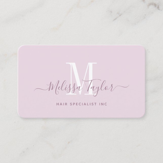 Modern Professionell Girly Rosa Photo Visitkort (Framsida)