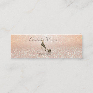 Modern Professionell Glitter Bokeh, Klackskor Mini Visitkort