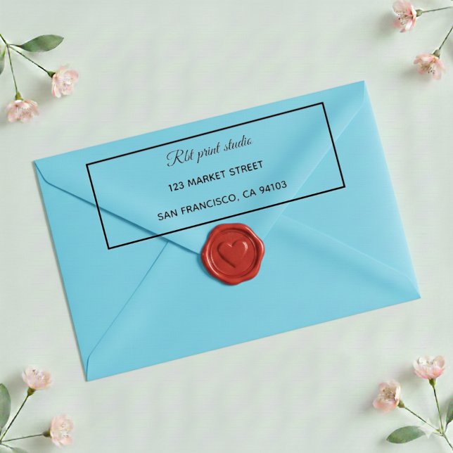 Modern Professionell gräns returadress stämpel (Skapare uppladdad)