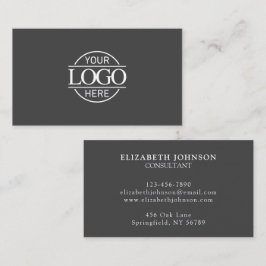 Modern Professionell Grått & White Company Logotyp Visitkort