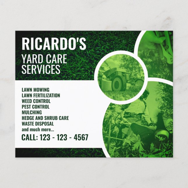 Modern professionell grönt-flygare flygblad (Framsidan)