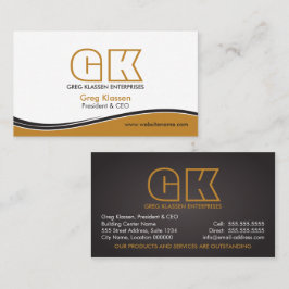 Modern Professionell Guld Brown Visitkort