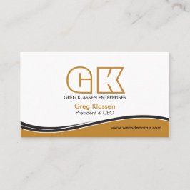 Modern Professionell Guld Brown Visitkort