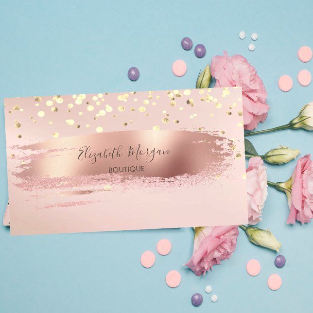 Modern professionell, Guld-konfetti, penseldrag Visitkort (Skapare uppladdad)