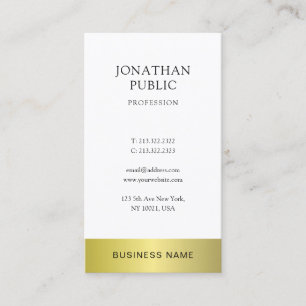 Modern Professionell Guld Se Eleganten Plain Luxur Visitkort