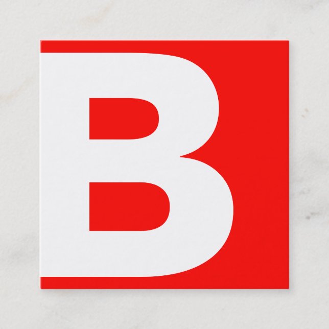 Modern Professionell i fetstil Monogram Fyrkantigt Visitkort (Framsida)