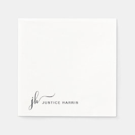 Modern Professionell i snyggt Script Monogram Pappersservett