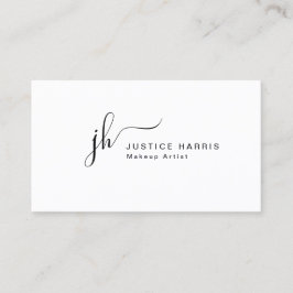 Modern Professionell i snyggt Script Monogram Visitkort