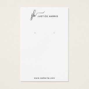 Modern Professionell i snyggt Script Monogram Visitkort