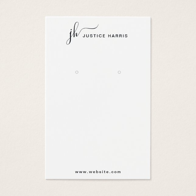 Modern Professionell i snyggt Script Monogram Visitkort (Framsida)