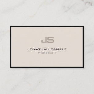 Modern Professionell Kreativt Monogram Enkel Visitkort