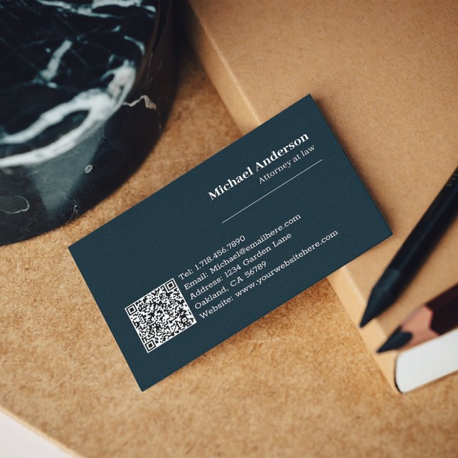 Modern Professionell Lawyer QR-kod Visitkort (Make an impact with these professional business cards, showcasing your brand and credibility.)