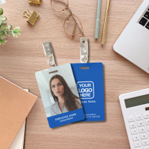 Modern professionell logotyp Blå anställd foto