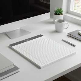 Modern Professionell Logotyp Branded Wide Ruled Wh Anteckningsblock