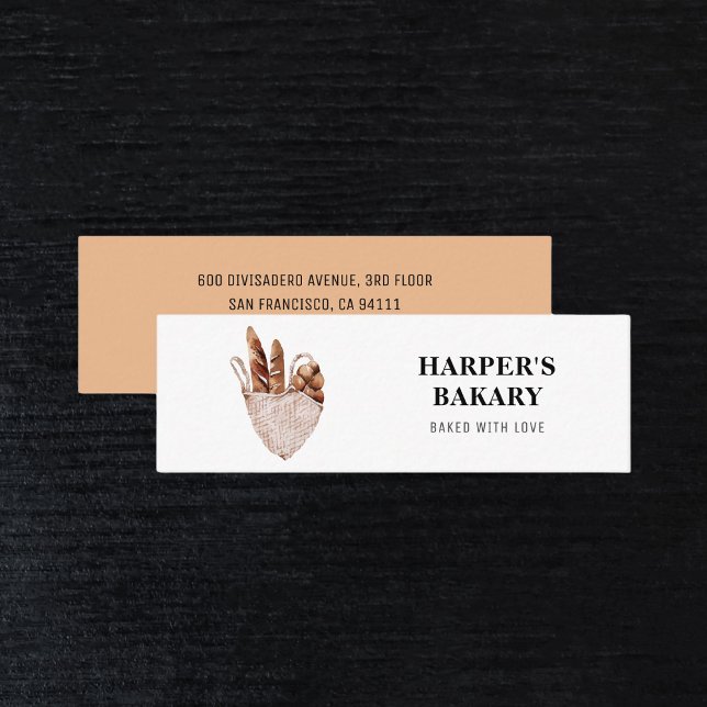 Modern Professionell Logotyp för färsk bageri Mini Visitkort (Skapare uppladdad)
