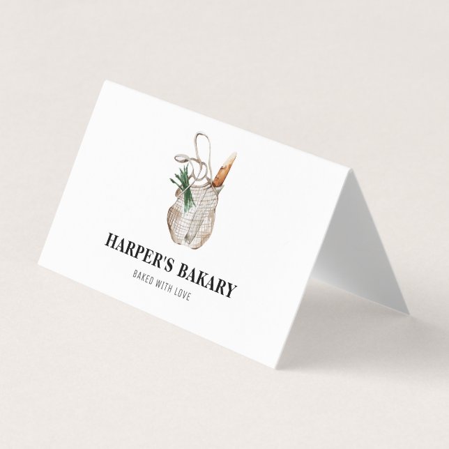 Modern Professionell Logotyp för färsk bageri Visitkort (Framsida)