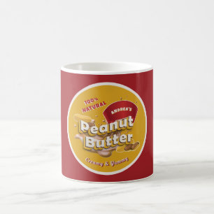 Modern Professionell Logotyp för jordnötssmör Kaffemugg