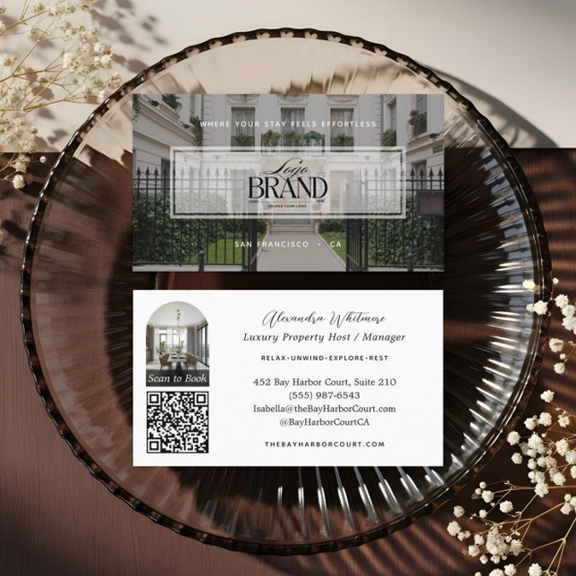 Modern professionell logotyp för uthyrning av egen visitkort (Modern Professional Photo Rental Property Logo Business Card)