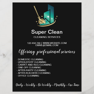 Modern Professionell Maid Städning Commercial Hous Reklamblad
