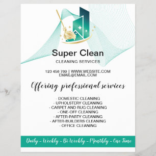 Modern Professionell Maid Städning Commercial Hous Reklamblad