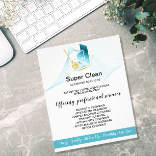 Modern Professionell Maid Städning Commercial Hous Reklamblad
