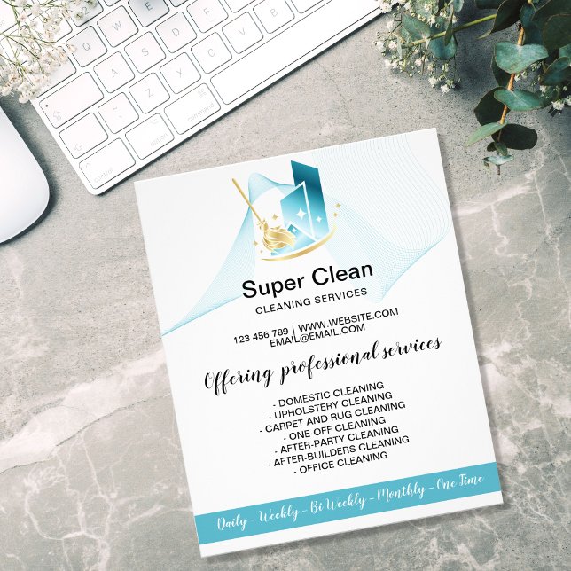 Modern Professionell Maid Städning Commercial Hous Reklamblad (Skapare uppladdad)