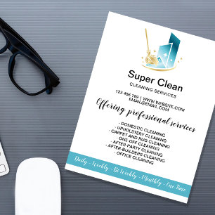 Modern Professionell Maid Städning Commercial Hous Reklamblad