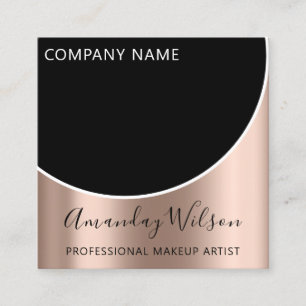 Modern Professionell Makeup Artist Influencer Ro Fyrkantigt Visitkort