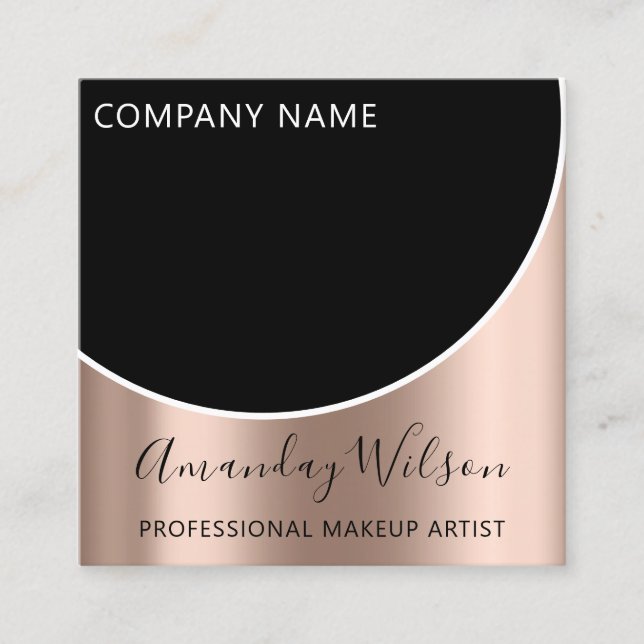 Modern Professionell Makeup Artist Influencer Ro Fyrkantigt Visitkort (Framsida)