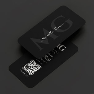 Modern Professionell Marknadsföring Black Visitkort