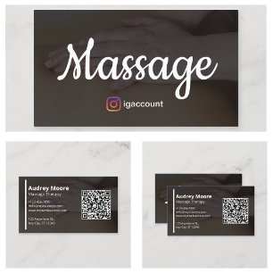 Modern Professionell Massage Terapi Visitkort