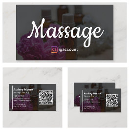 Modern Professionell Massage Therapy Templates Visitkort