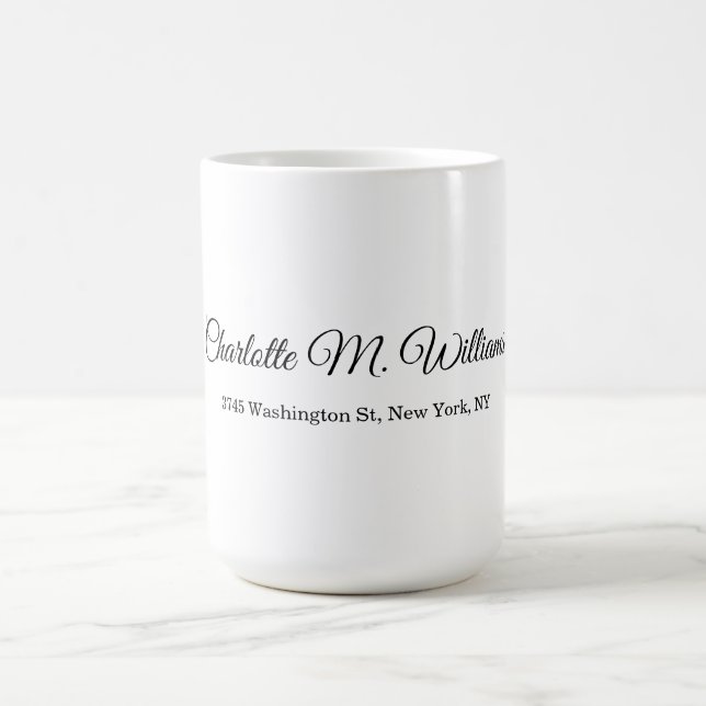 Modern Professionell med enkel vit minimalistisk  Kaffemugg (Center)