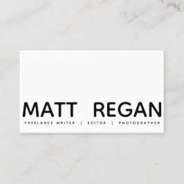 Modern Professionell med fet minimalism Visitkort