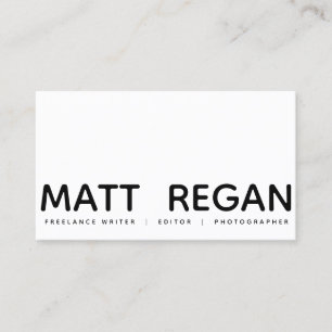 Modern Professionell med fet minimalism Visitkort