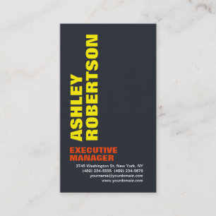 Modern Professionell med fetstil - minimalistisk Visitkort