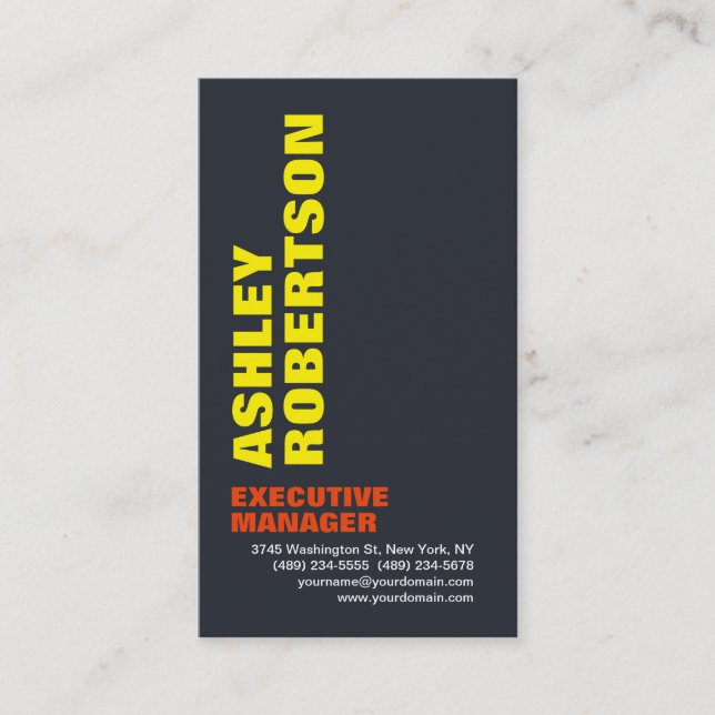 Modern Professionell med fetstil - minimalistisk Visitkort (Framsida)