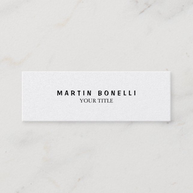 Modern Professionell med oformaterad slimmad  Mini Visitkort (Framsida)