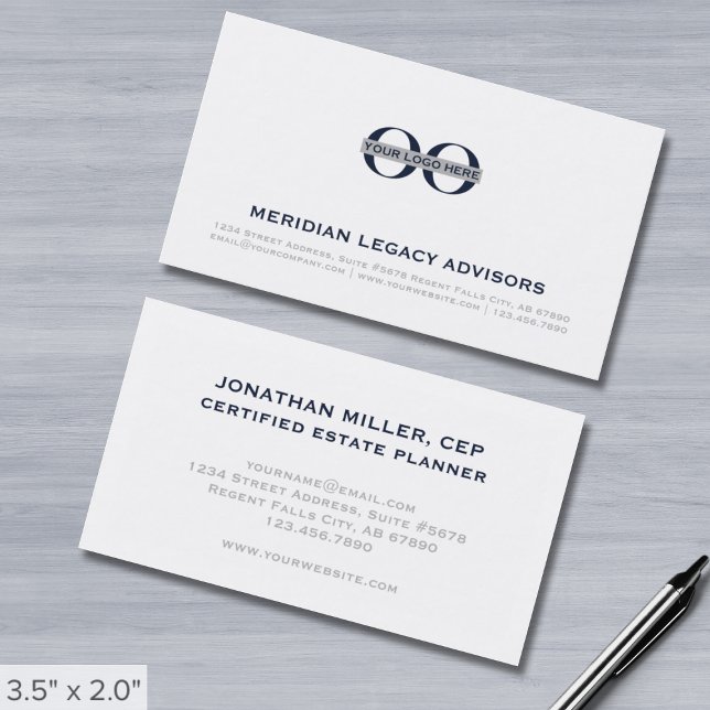 Modern Professionell Minimalist Company Logotyp Visitkort (Skapare uppladdad)