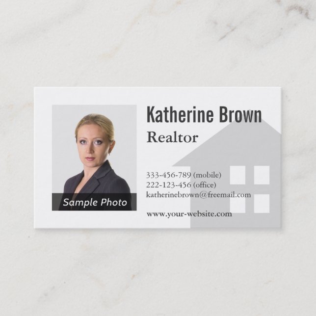 Modern Professionell Minimalist Fastighetsmäklare  Visitkort (Framsida)