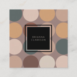 Modern Professionell - minimalistcirklar av jordsk Fyrkantigt Visitkort