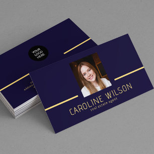Modern professionell minimalistisk chic logotyp fo visitkort