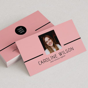 Modern professionell minimalistisk chic logotyp fo visitkort