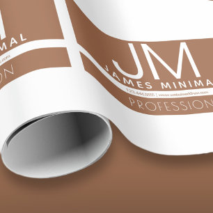 Modern professionell minimalistisk design Brun & Presentpapper